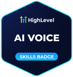 HighLevel AI Voice skills badge