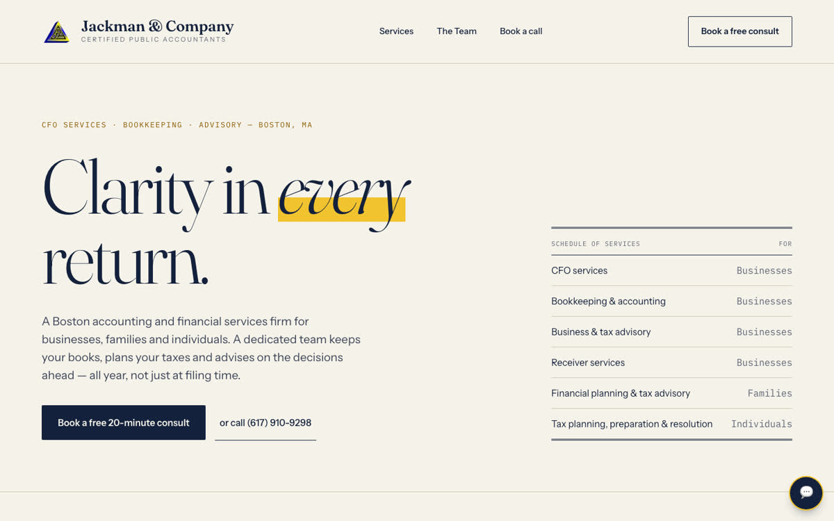 Jackman & Company website